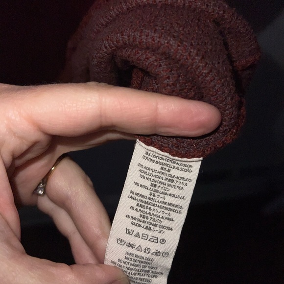 Free People Boho Oversized Pullover in Textured Red Knit - Picture 3 of 6